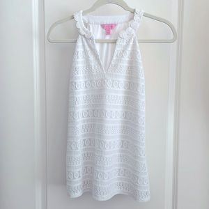 NWOT Lilly Pulitzer White Crocheted Top